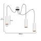 Chandelier on a string AVALO 3xE27/60W/230V white/copper