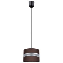 Chandelier on a string CORAL 1xE27/60W/230V d. 20 cm brown