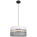 Chandelier on a string CORAL 1xE27/60W/230V d. 40 cm white/grey