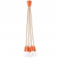 Chandelier on a string DIEGO 5xE27/60W/230V orange