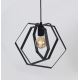 Chandelier on a string HEXAGON 3xE27/60W/230V black round