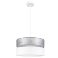 Chandelier on a string LIMA 1xE27/60W/230V silver/white