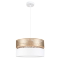 Chandelier on a string LIMA 1xE27/60W/230V white/gold