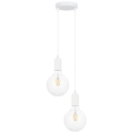 Chandelier on a string MIROS 2xE27/60W/230V round white