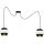 Chandelier on a string NESS 2xE27/60W/230V black/white