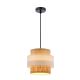 Chandelier on a string RATTAN 1xE27/40W/230V white/brown