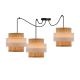 Chandelier on a string RATTAN 3xE27/40W/230V white/brown