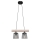 Chandelier on a string WOODSTOCK 2xE27/60W/230V