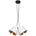 Chandelier on a string ZOMA 3xE27/60W/260V white/copper