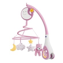 Chicco - Crib mobile with melody 3in1 NEXT2DREAMS 3xAA pink