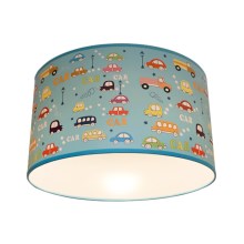 Children's ceiling light CARS 2xE27/60W/230V blue