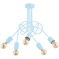 Children's surface-mounted chandelier TANGO 5xE27/60W/230V blue