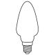 Christmas chain CONE 12xE10/10,7m white, Made in Europe