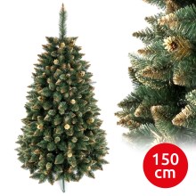 Christmas tree GOLD 150 cm pine tree
