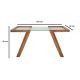 Coffee table ATAR 100x50 cm beech/clear
