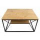 Coffee table BASICLOFT 40x80 cm black/brown