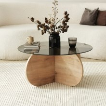 Coffee table BUBBLE 35x75 cm brown/black