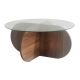 Coffee table BUBBLE 35x75 cm brown/clear