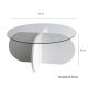 Coffee table BUBBLE 35x75 cm white/clear