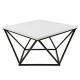 Coffee table CURVED 62x62 cm black/white