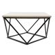 Coffee table CURVED 62x62 cm black/white
