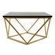 Coffee table CURVED 62x62 cm gold/black