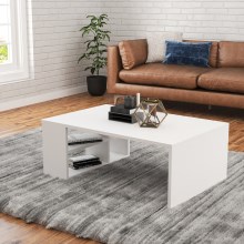 Coffee table DEFNE 34x90 cm white