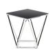 Coffee table DIAMANTA 50x50 cm chrome/black