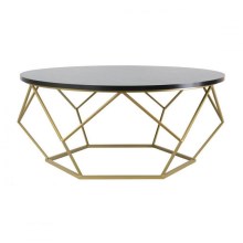 Coffee table DIAMOND 41,5x90 cm gold/black