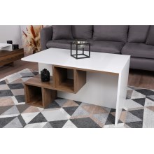 Coffee table DILAY 52x100 cm brown/white