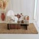 Coffee table ESCAPE 30x105 cm brown/clear