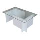 Coffee table ESCAPE 40x105 cm white/clear