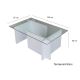 Coffee table ESCAPE 40x105 cm white/clear