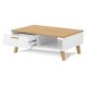 Coffee table FRISK 35x90 cm natural oak/white