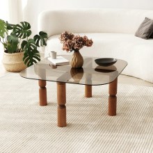 Coffee table KEI 40x80 cm brown/bronze