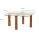 Coffee table KEI 40x80 cm brown/clear
