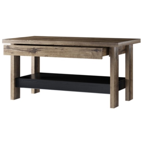 Coffee table LANDU 50x100 cm monastery oak/black