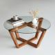 Coffee table LOTUS 35x75 cm brown/clear