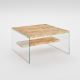 Coffee table NIAGARA 40x75 cm pine/clear