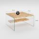 Coffee table NIAGARA 40x75 cm pine/clear