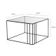 Coffee table OUTLINE 36x55 cm black/clear