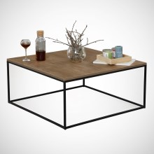 Coffee table POLY 43x75 cm brown/black
