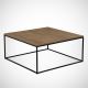 Coffee table POLY 43x75 cm brown/black