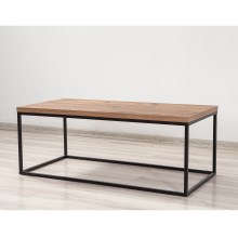 Coffee table QUANTUM 34x95 cm brown/black