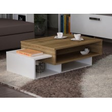 Coffee table TAB 32x105 cm white/brown