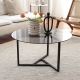 Coffee table TRIO 42x75 cm black