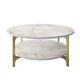 Coffee table VERSY 37x90 cm white/gold