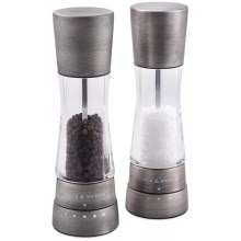 Cole&Mason - Set of salt and pepper grinders DERWENT 2 pcs 19 cm matte chrome