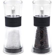 Cole&Mason - Set of salt and pepper grinders FLIP 2 pcs 15,4 cm black