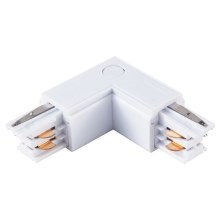 Connector for lights in rail system 3-phase TRACK white type L